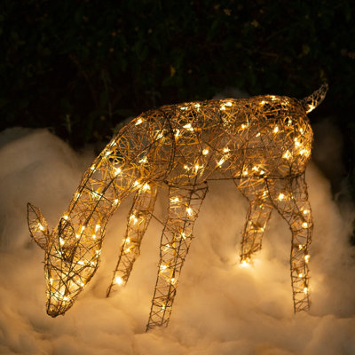 Grazing Reindeer Lighted Display