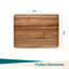 Planche à découper en bois d'acacia 20 po x 15 po x 1,38 po - Durable, écologique, résistant aux couteaux, robuste, bois naturel