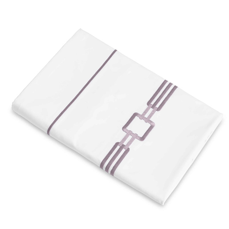 Retro Percale Flat Sheet, Thistle, King Flat Sheet