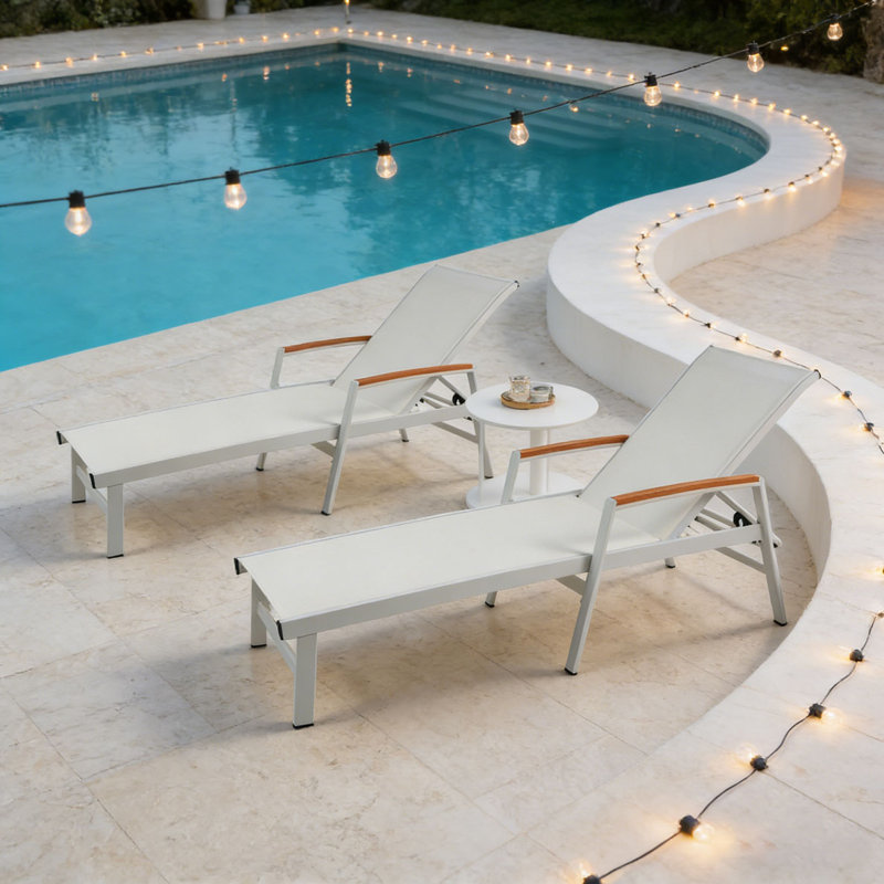 CHAISE LUNGE, Blanc, 2