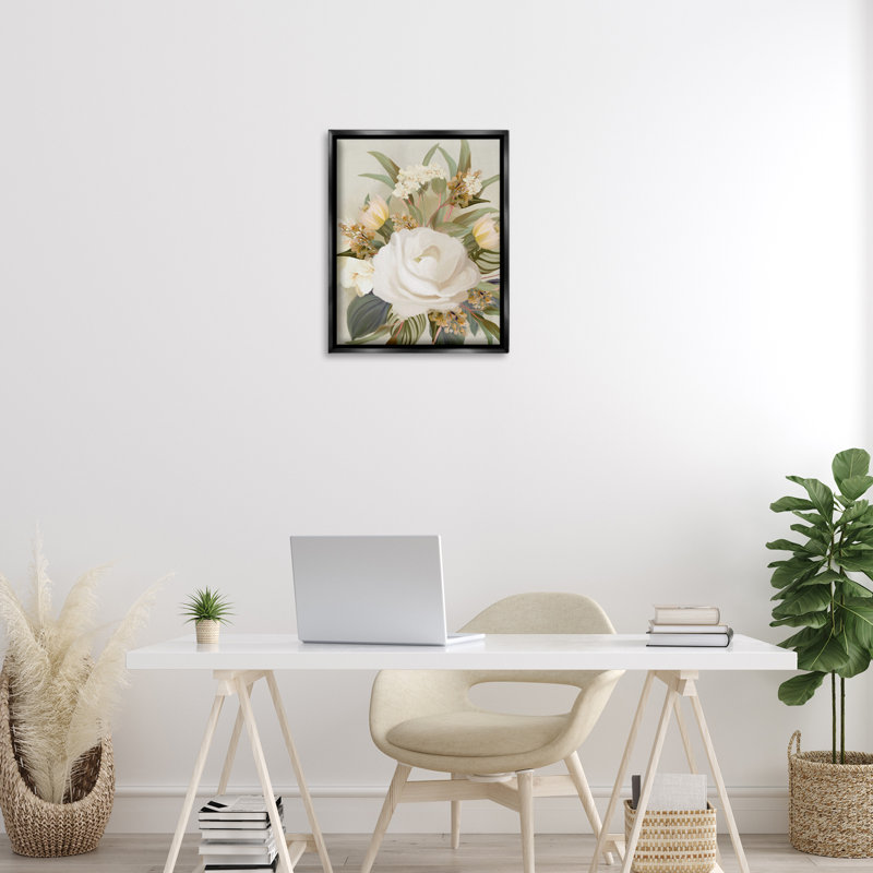 Cadre flottant charmant et doux rose, design par House Fenway, Cadre flottant noir de jais, H 21 po x l 17 po