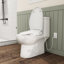 Toilette à bidet allongée avec chasse d'eau chaude, siège chauffant, veilleuse, sécheuse
