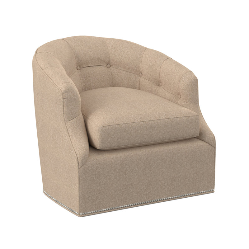 Chaise pivotante Calvert, Petit étain, Mélange de polyester blé maya