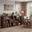 44" Fluted Sideboard Buffet Cabinet With Sliding Doors & Adjustable Shelves, 3-tier Mid-century Modern Storage Credenza For Living Room Kitchen Entryway, Wood Coffee Bar Console Table