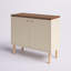 Armoire d'appoint 2 portes avec tablettes Ashaun Mid-Century - Latte-80556641