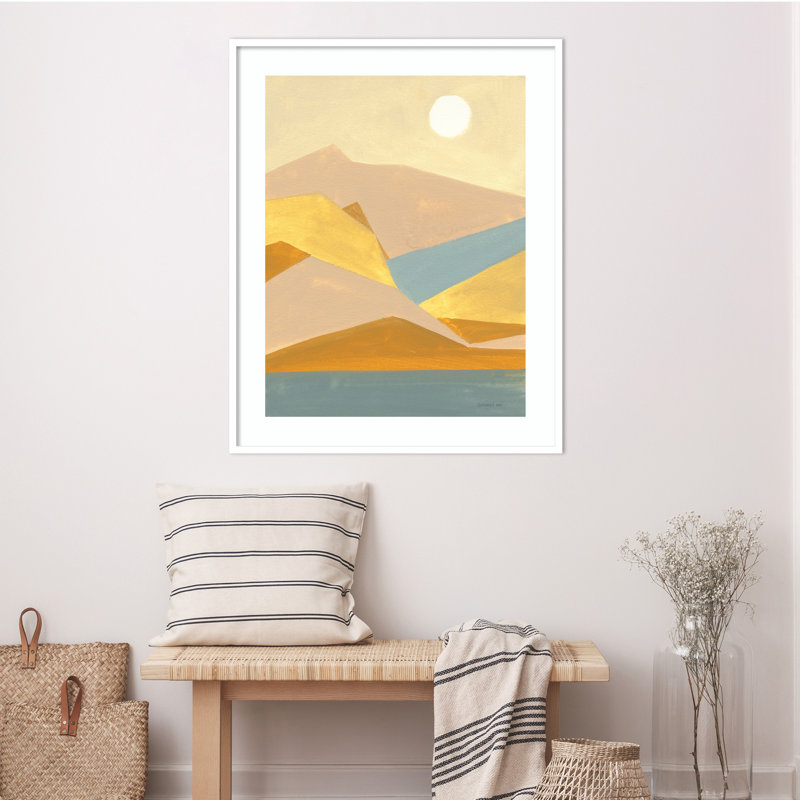 Retro Abstract I Southwest Mountains by Danhui Nai, 41.25" H x 33.38" W x 0.88" D, White Framed Paper