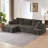 Chenille L-Shape Luxury Sectional Oversized Sofa, Minimalist Design, Comfy Sleeper Couch For Living Room, Apartment & Reception Spaces, No Assembly Required-1450333842