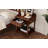 Retro Style Nightstand With Drawer And Open Shelf For Bedroom, Bedside Table With Turned Legs And Metal Handle-1163327776