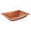 20" Copper Living Finish Rectangular Undermount Bathroom Sink