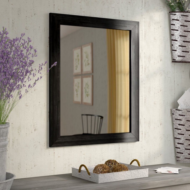 Pereyra Solid Wood Flat Wall Mirror, 36.5" H x 30.5" W