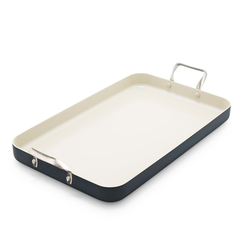 GreenPan Rio Healthy Ceramic Nonstick, 18" x 11" Double Burner Griddle Pan