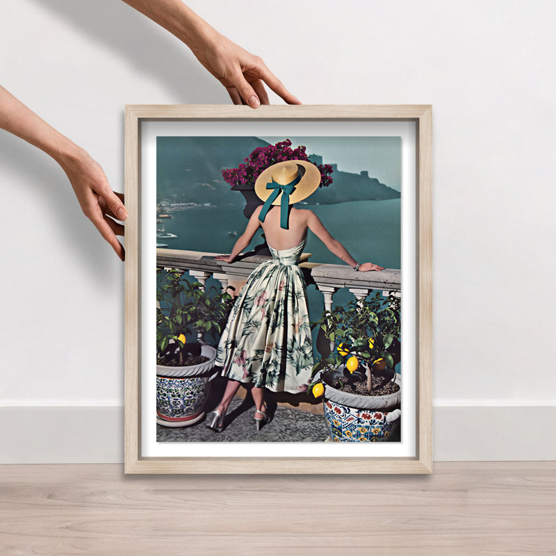 Balustrade 1950s III Print by Oliver Gal, 17.5"H x 21.5"W, Natural Oak Shadowbox