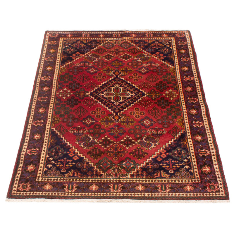 Tapis rouge rétro Kayseri 4 pi 4 po x 6 pi 11 po