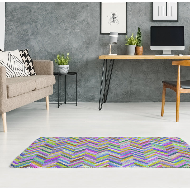 Chenille Geometric Indoor Rug, Rectangle 2' x 3'