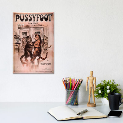 1920s Pussyfoot Fox Trot Music Sheet Music Cover - Wrapped Canvas Gallery-Wrapped Canvas Giclée