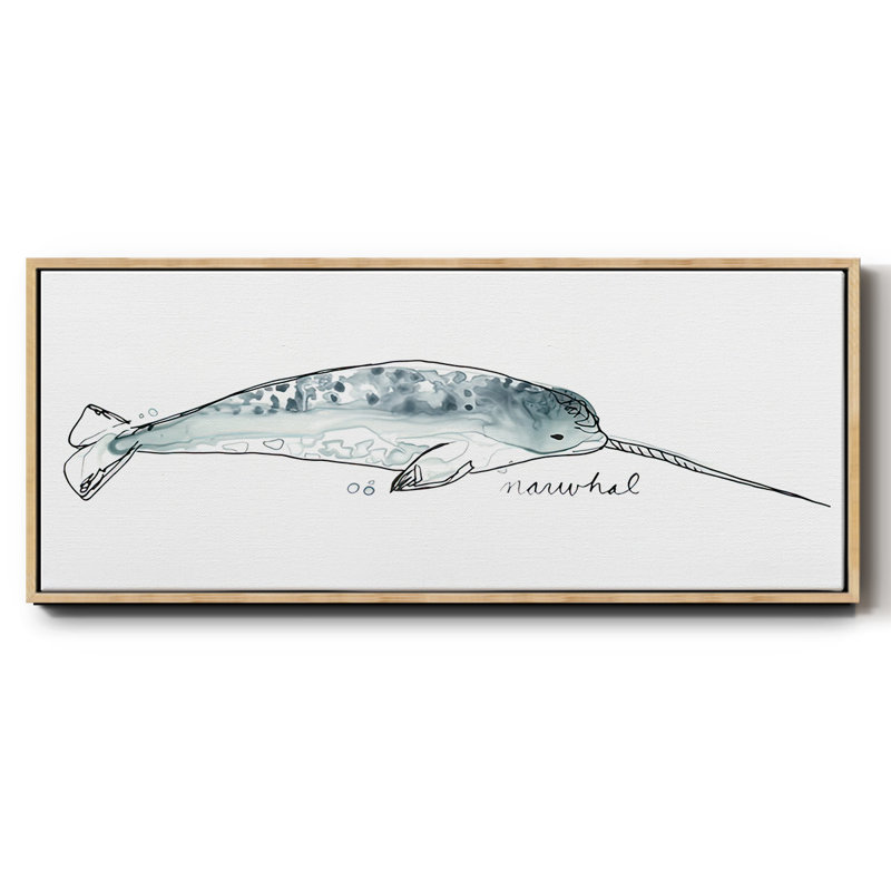 Baleine III - toile encadrée, H 24 po x l 60 po