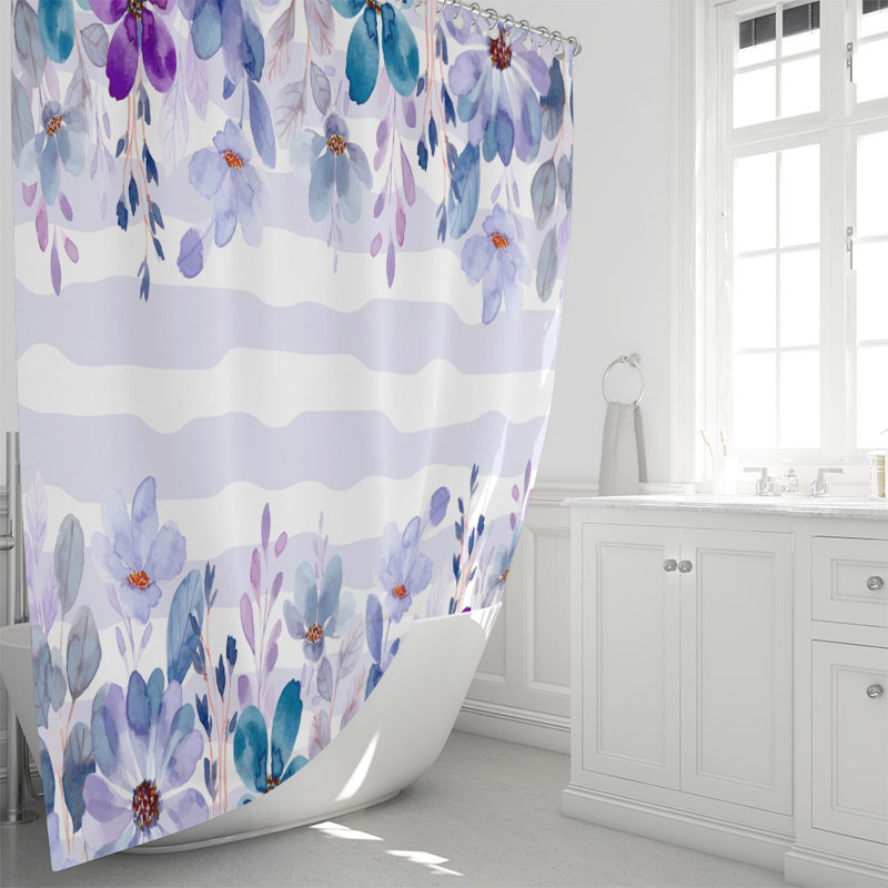 Rideau de douche simple Floral, H 93 po x l 70 po