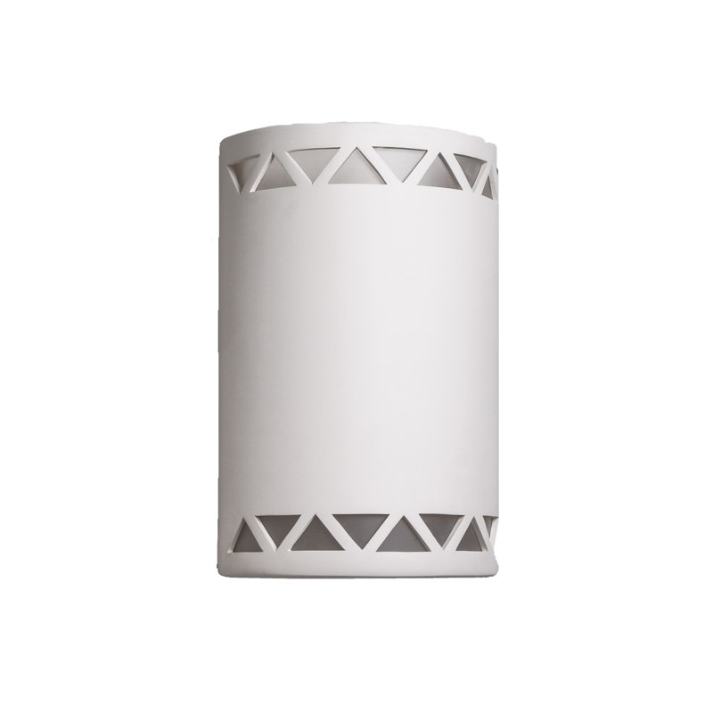 Charleus Flush Mount Ceramic Outdoor Wall Lights, LED Bulb Included, 15" H x 10" W x 5" D
