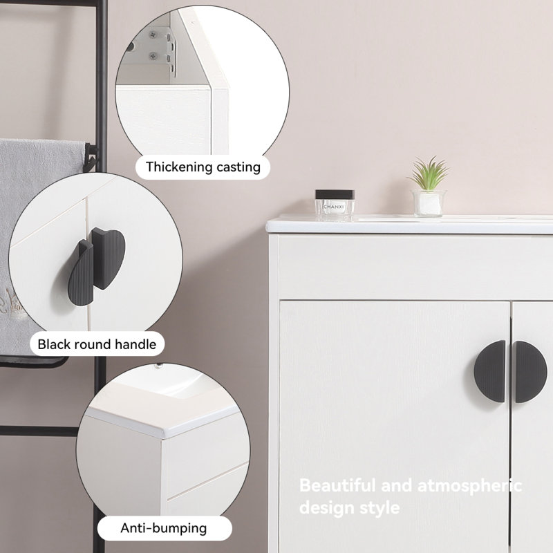 Meuble-lavabo mural compact en bois massif pour petits espaces