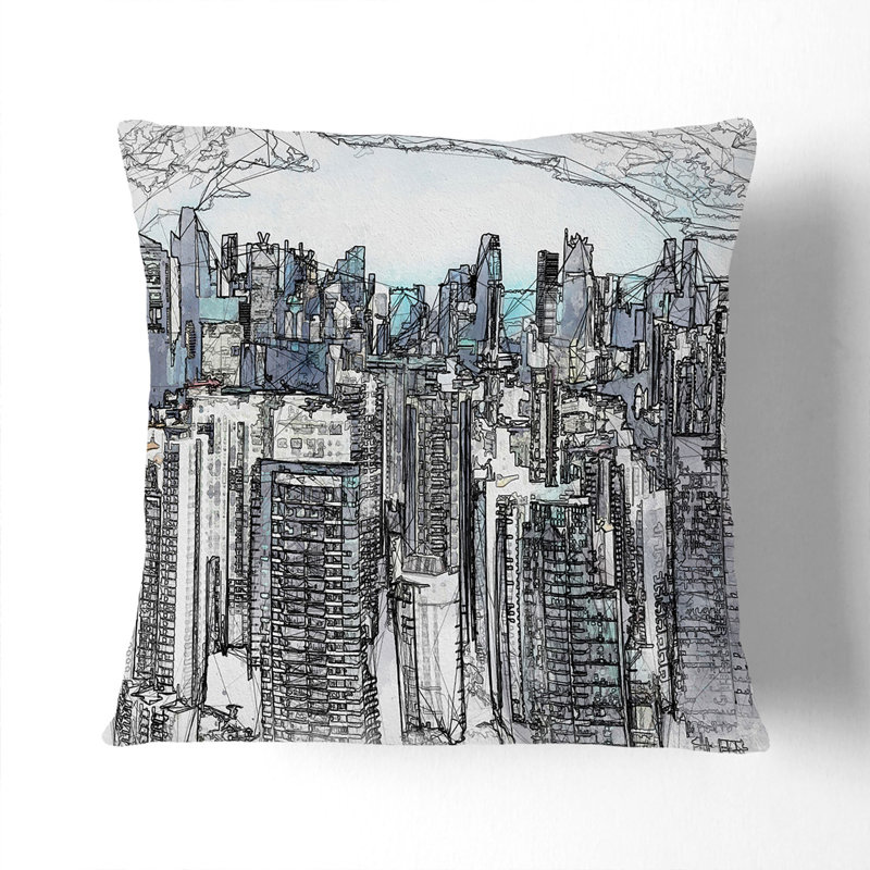 Square Cushion, 40cm H x 40cm W x 15cm D, White