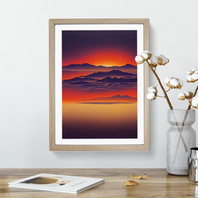 A Mountain Sunset No.1 1 Piece Single Picture Frame Wall Art