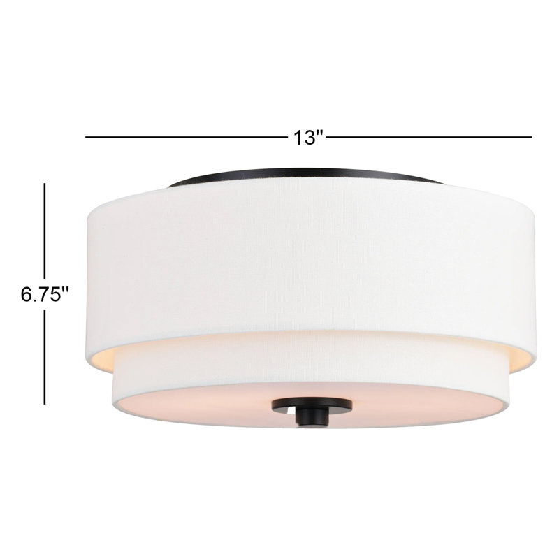 Pateley Poly-Blend Flush Mount, Black