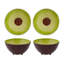 Tropical Fruits Earthenware Dessert Bowl
