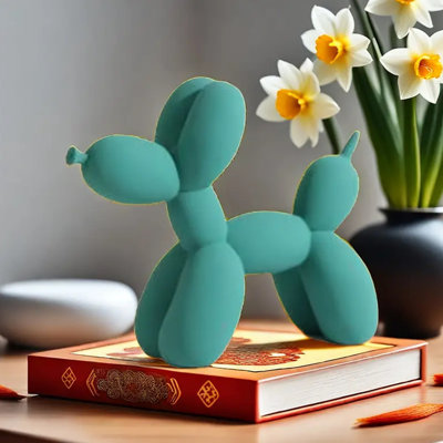 Bouteille, ballon, chien, créatif, personnalité de bureau simple, décor moderne