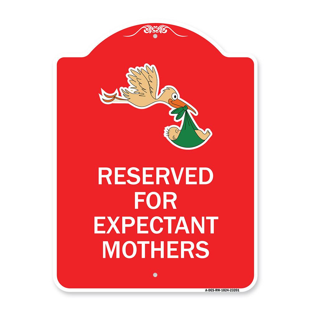 Reserved Expectant Mothers Stork Symbol