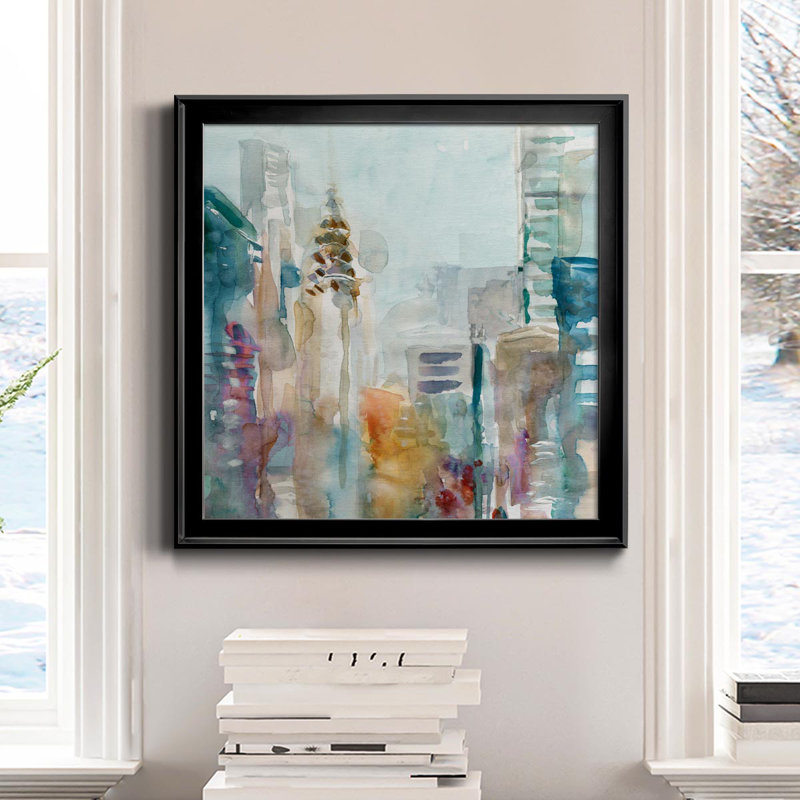Spectrum NYC - Reproduction d'art sur toile encadrée, H 30,5 po x l 30,5 po x P 1,5 po, Cadre noir