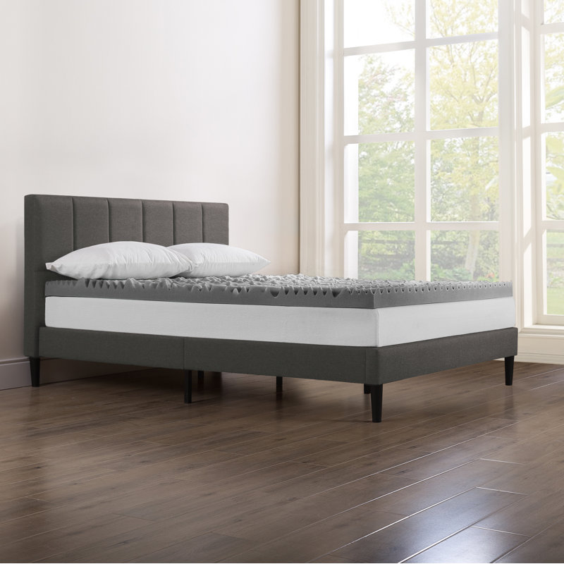  Surmatelas en mousse à mémoire de forme 5 zones 3 "avec infusion de charbon de bambou, Jumeau