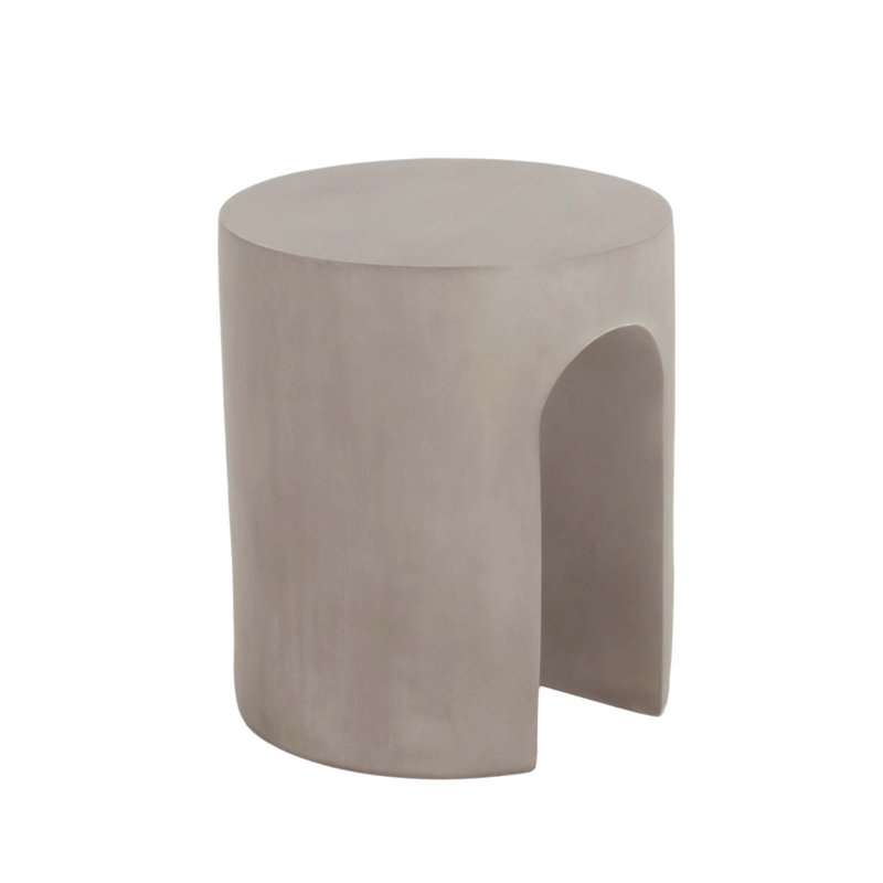 Table d'appoint ronde en U durable en forme de U, parfaite pour les espaces extérieurs modernes et élégants