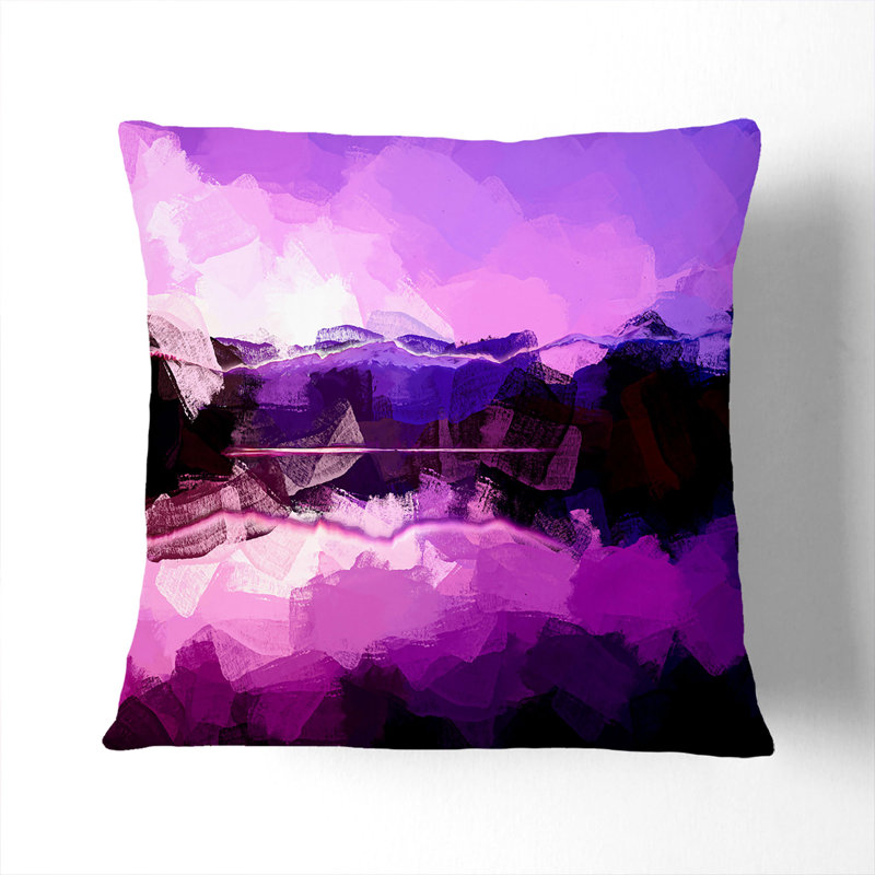 Abstract Square Cushion, 40cm H x 40cm W x 15cm D, White