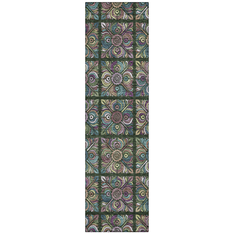  Tapis d'intérieur / extérieur lavables à la machine Malék, Tapis de couloir 2 pi 3 po x 7 pi 6 po
