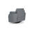 Alya Swivel Power Reclining Chair, 2 Bolster Pillows, Gray Nuvella