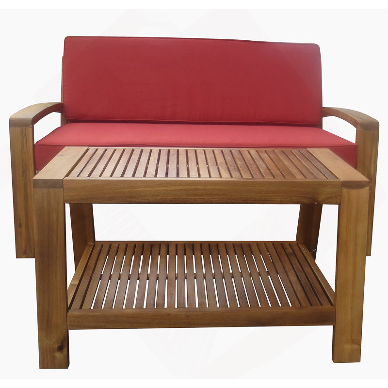 ensemble causeuse et table basse d'extérieur, Beige