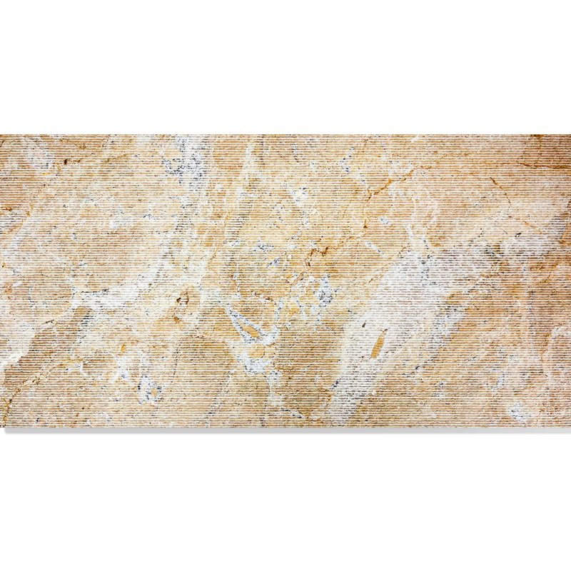 Beige + doré Fs marbre texturé décoration murale - 12 * 24, art, luxe pour le hall d'entrée