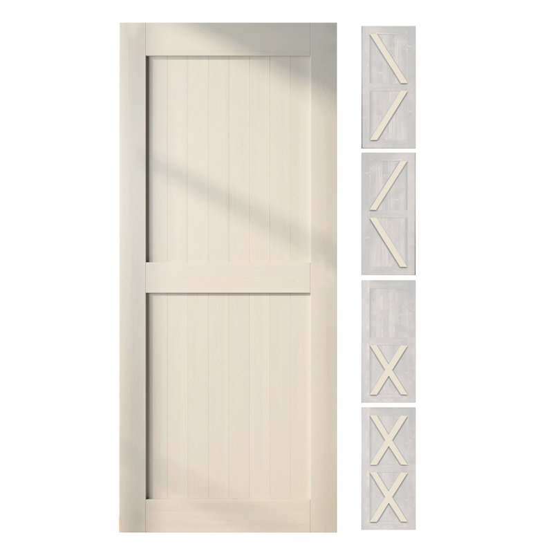 84 po de hauteur 5-en-1 Design Tinsmith gris couleur bois de pin massif fini / non assemblé une porte seulement
