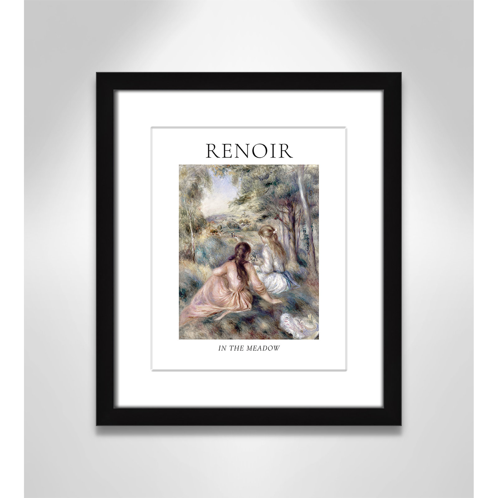 Old Masters Collection "In the Meadow" Print, Black Single Picture Frame, Yes, 15" H x 13" W x 1.25" D