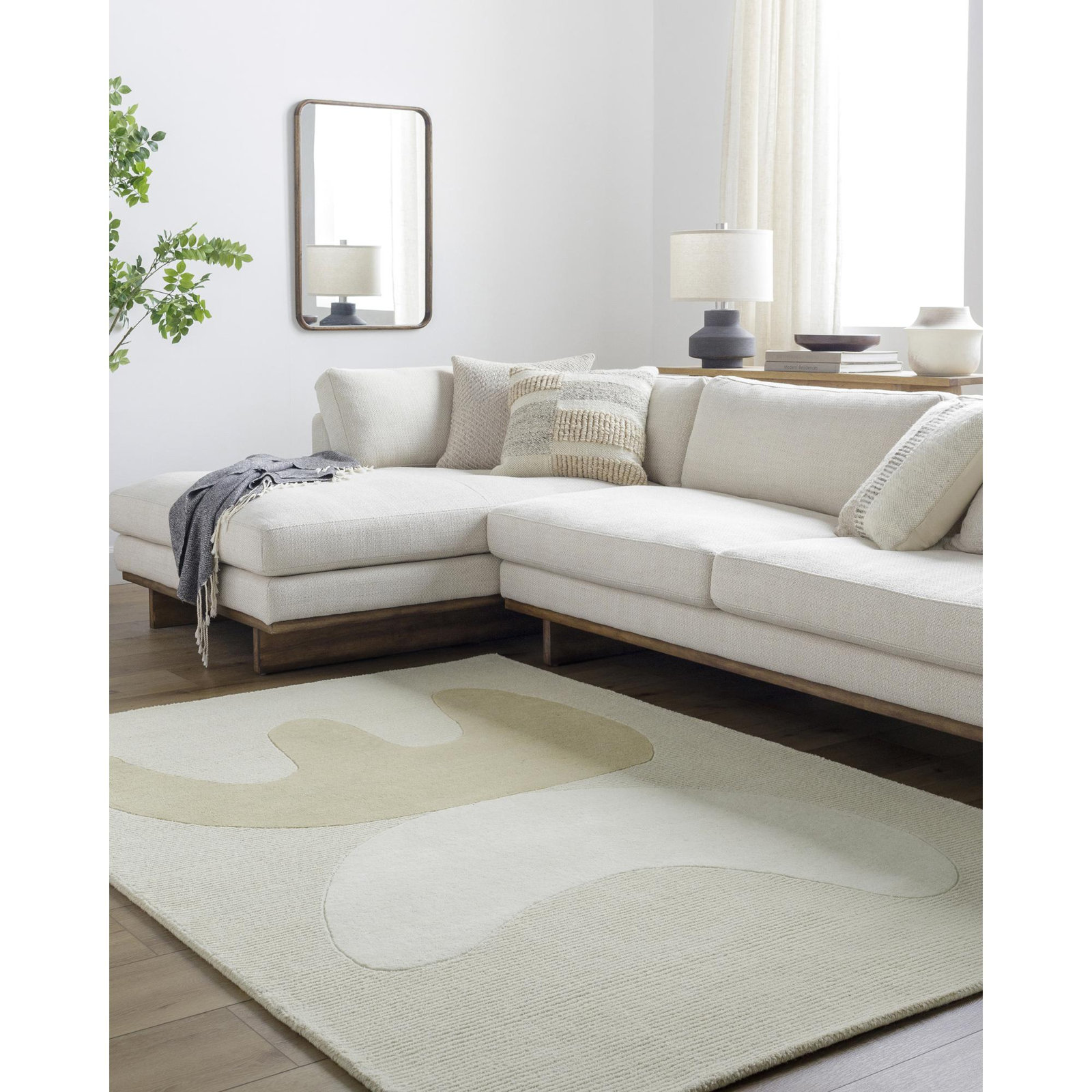 Jason Wu Hand-Woven White Rug, Rectangle 8' x 10'