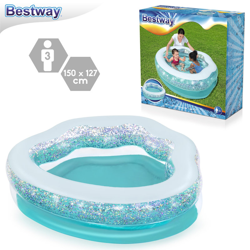 Oval Inflatable Pool 43cm H x 150cm W x 127cm L