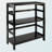Irmfriede Espresso 5-Pc Storage Shelf With 4-Foldable Beige Baskets, 29.03" H X 24.93" W X 11.06" D