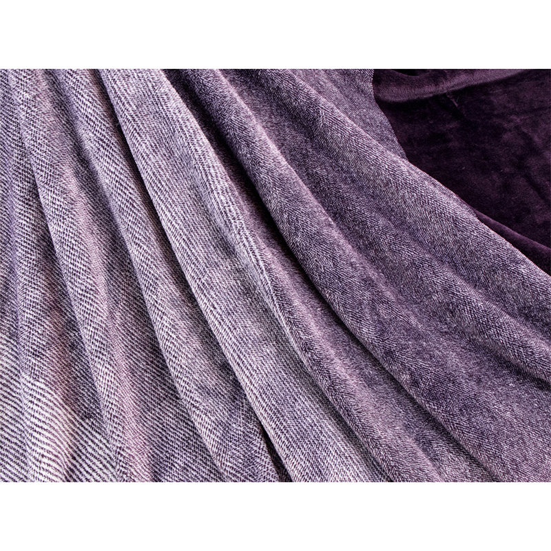 Gradient Purple Faux Fur Fleece Throw Blanket, 50" x 60"