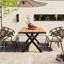 Mobilier d'extérieur extraordinaire avec chaises en PE et table en plastique en bois-1975479849