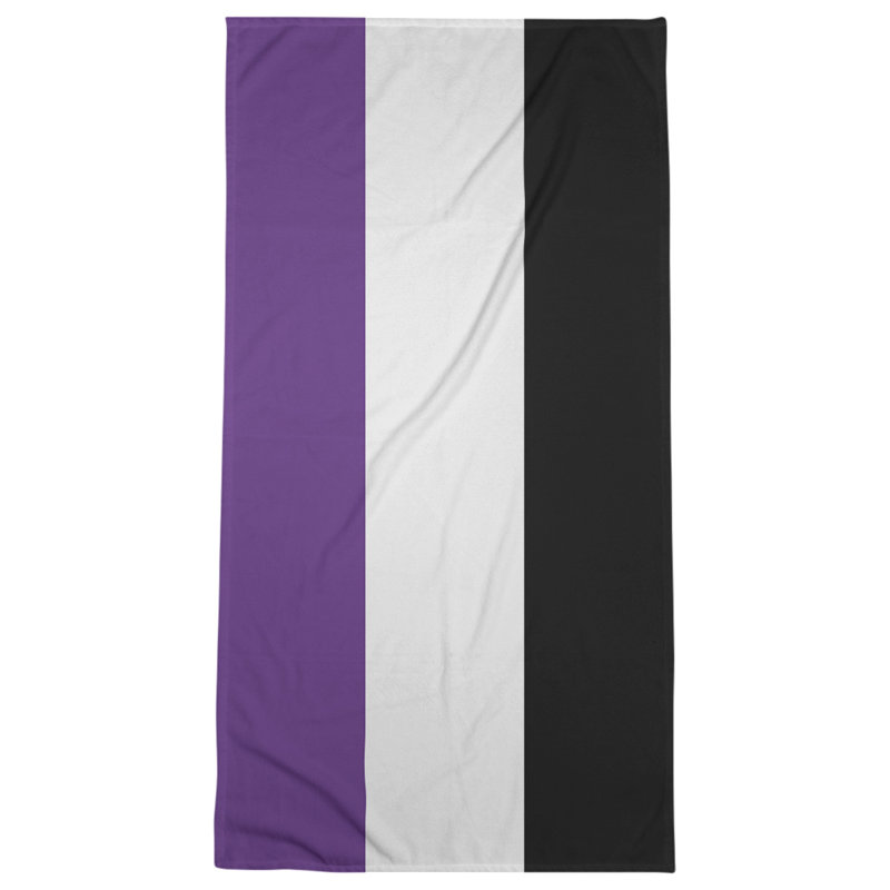 Lightweight Bath Towel, Purple/White/Black