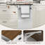 47" Kitchen Island With Wavy Door, Hidden Trash Storage & Drop-leaf Countertop, Rolling Kitchen Cart With Spice Rack, Drawers And Locking Wheels, Mobile Island Table For Kitchen-2015718669