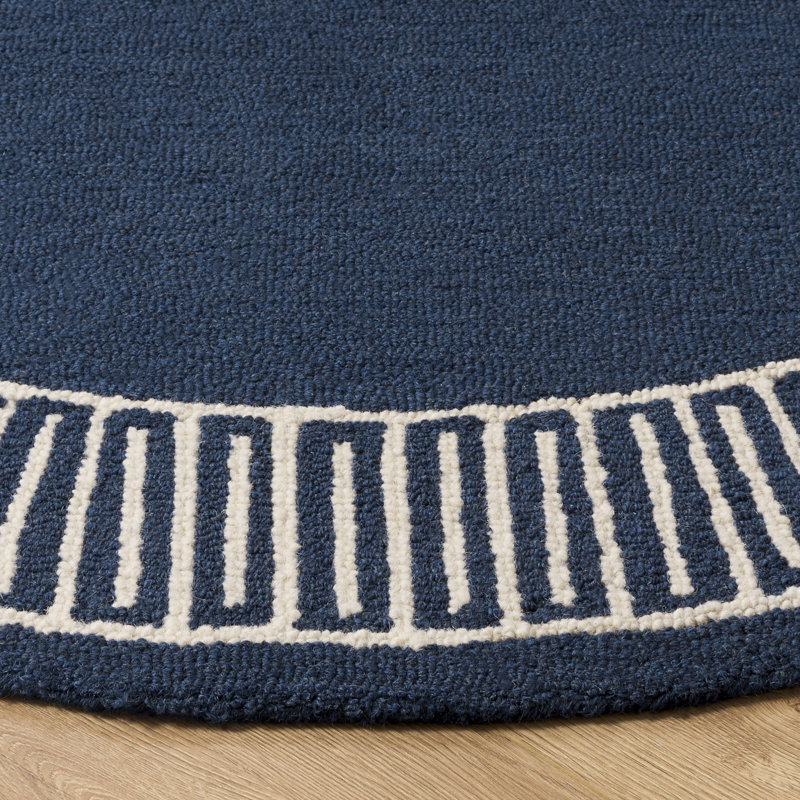 Metro 465 Hand Tufted 80% Wool; 20% Cotton Geometric Rug, Round 6'