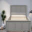 Space-saving Wood Platform Bed With Twin Trundle, Modern Home