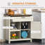 Buffet Cabinet, armoire de cuisine rustique avec porte de grange rustique