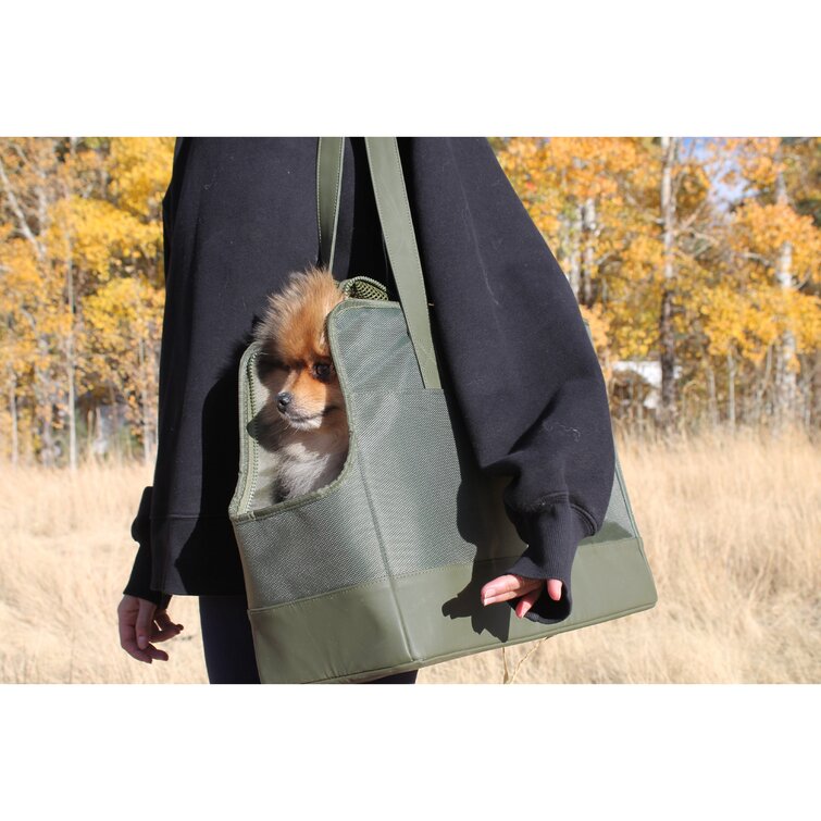 Sage Green Pet Tote Bag for Small Dogs and Cats by Oskar&Friends